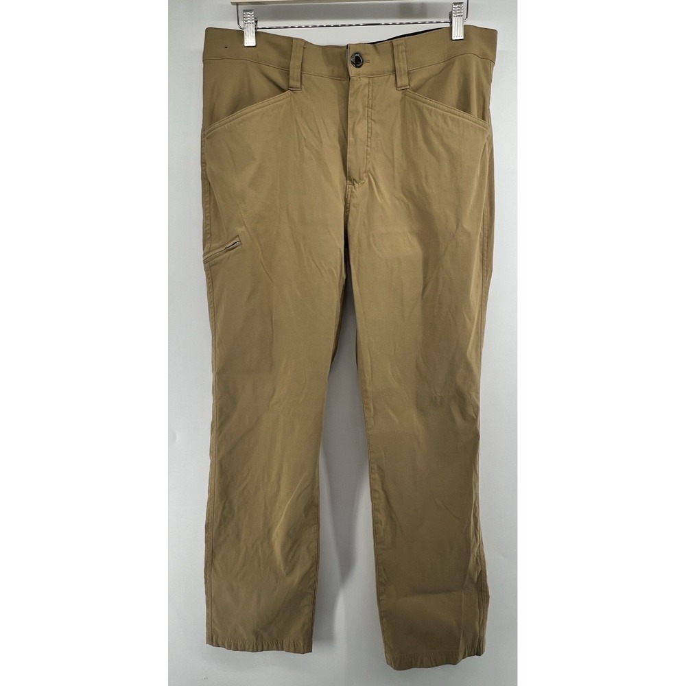 Orvis Out Of Office Pants Tan/Brown Tagged 34/32 Actual 36/31.5 Stretch